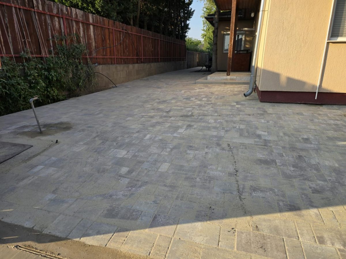 Finished large-format paved yard